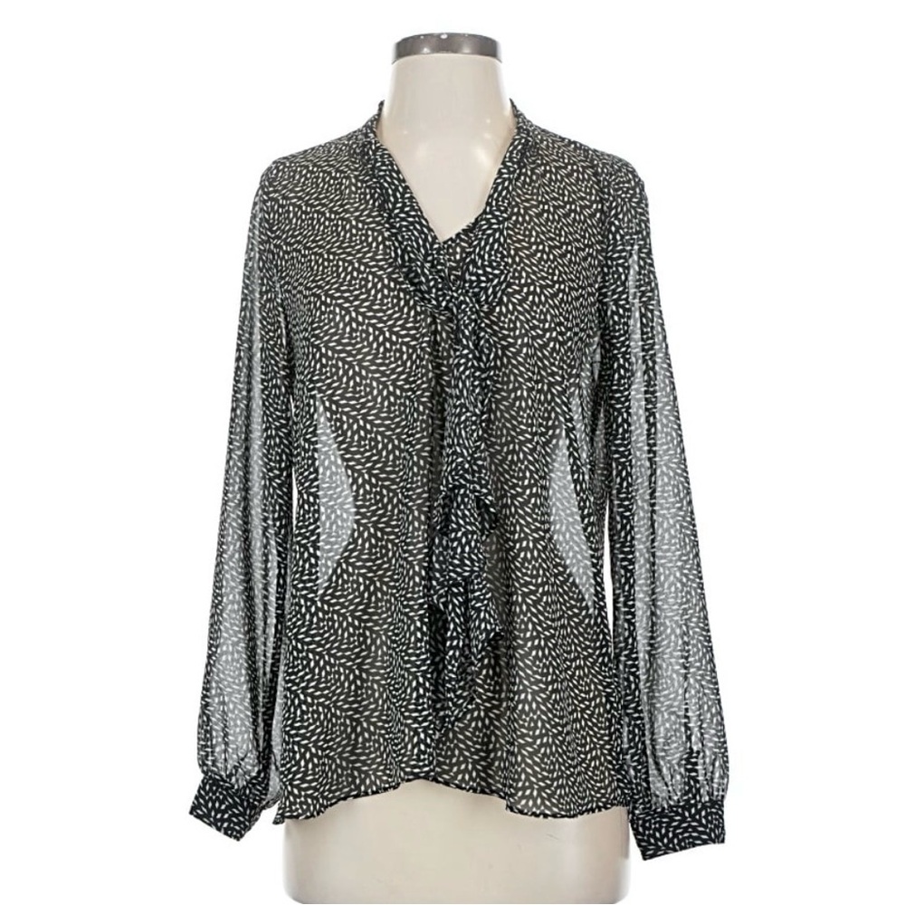 Forever 21 Black and White Patterned Blouse
